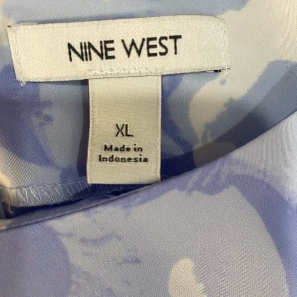 Nine West Purple Geometric Blouse Floral size XL - Picture 10 of 10